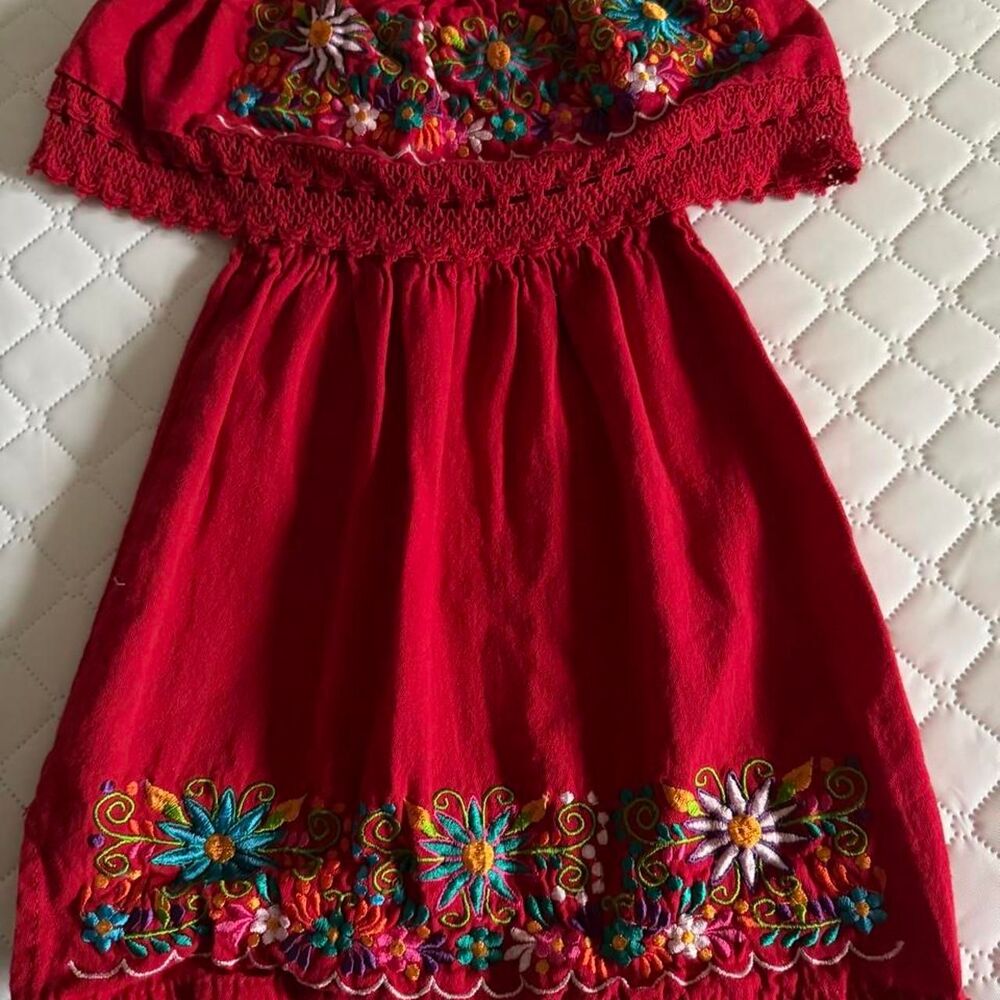 Mexican toddlers multi colors Dress